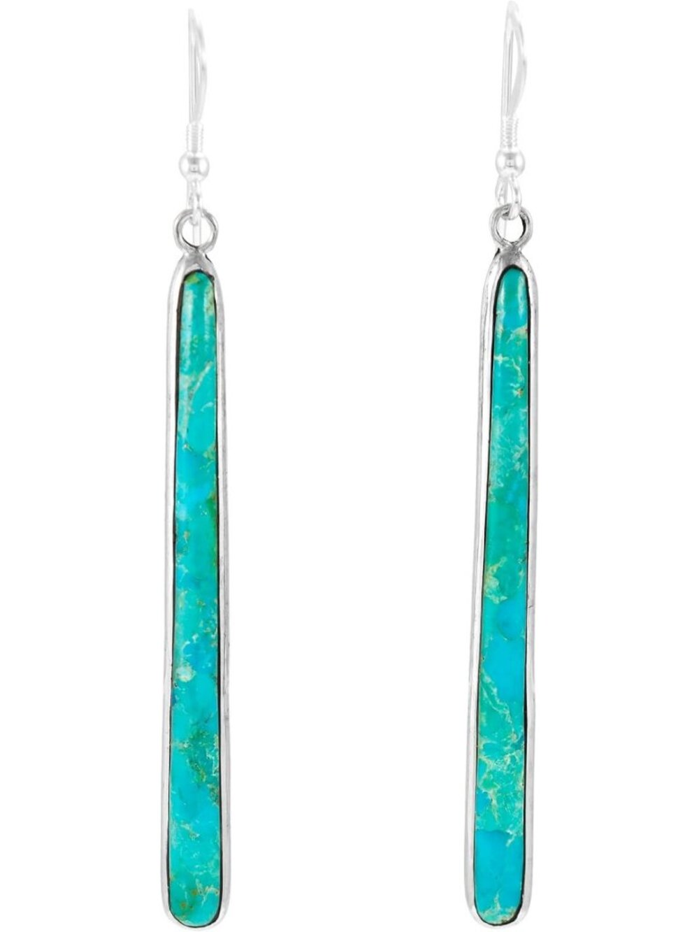 Turquoise Gemstone Earrings in 925 Sterling Silver - Boho Chic Jewelry Accessory